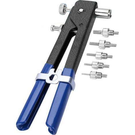 Rivettatrice professionale per rivetti filettati da M3 a M8 + 80 Inserti