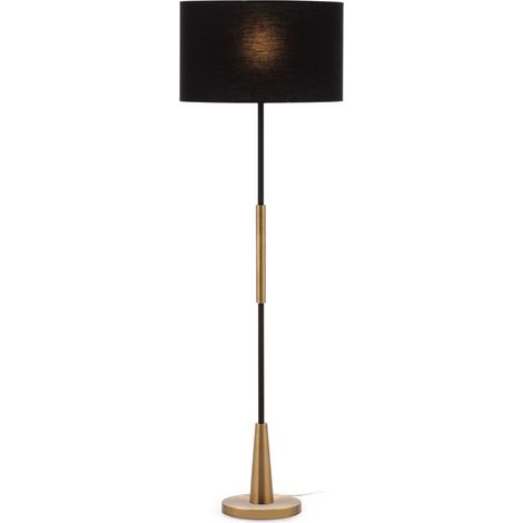 Lampara De Pie 25X25X147 Metal Dorado/Negro Sin Pantalla (1/2)