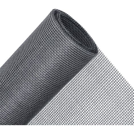 Rouleau Moustiquaire 120 X 250 Cm, Tissu Moustiquaire Au Mètre Pour Fenêtres, Réglable Et Durable Fibre De Verre, Anti-Rayures, Gris (1/5)