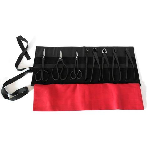 Kit Attrezzi bonsai semi-professionali con astuccio roll - 9 Pezzi