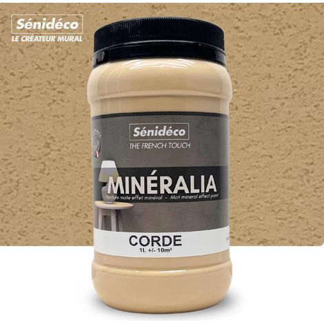 Peinture décorative effet sablé mat - MINERALIA 1L pour 10 m² coloris Corde (1/5)