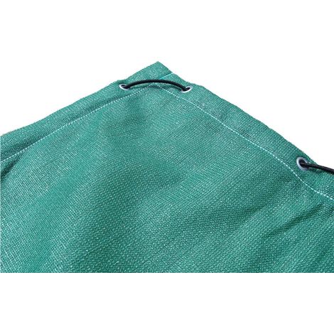 Tissu en bandelettes de polyéthylène pour conteneurs,perméable à l'air, couleur verte, dimensions 3,5 x 7,0 menv. 200 g/qm avec (1/2)