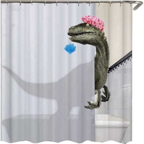 Rideau Douche Imprimé 180x180cm Imperméable (1/4)