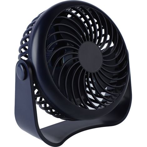 Petit ventilateur de table silencieux et rechargeable, doté de 3 vitesses et de ports USB, idéal pour l'été et la chambre à coucher. (1/5)