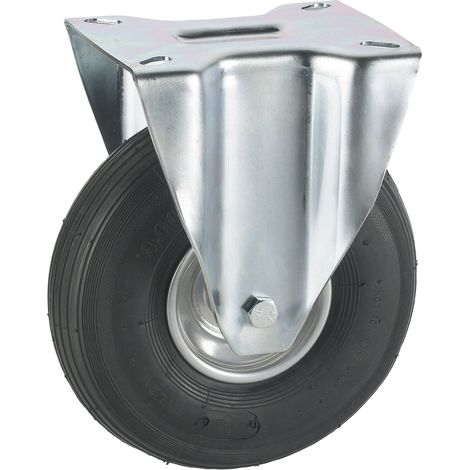 Bockrolle Luftreifen-Rad ø 200 mm Transportrolle Tragkraft 75 kg Stahlblech (1/2)
