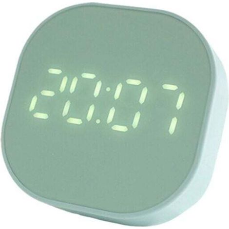 Réveil lumineux affichage double température horloge électronique minuteur de cuisine horloge montable magnétique vert(Ne (1/3)