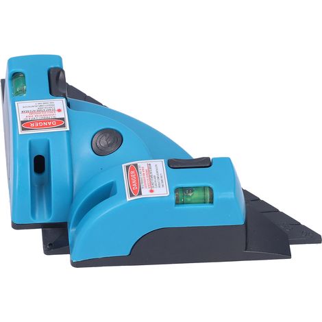 Niveau laser à angle droit 90° avec ligne laser carrée et 2 ventouses pour menuiserie, bleu (1/5)