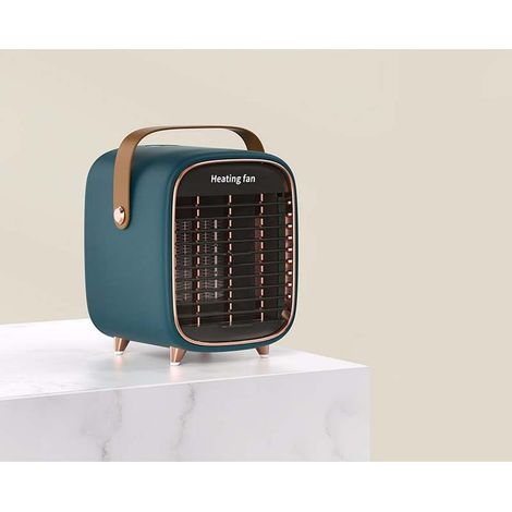 Termoventilatore in ceramica dal design retrò, verde scuro (1/3)