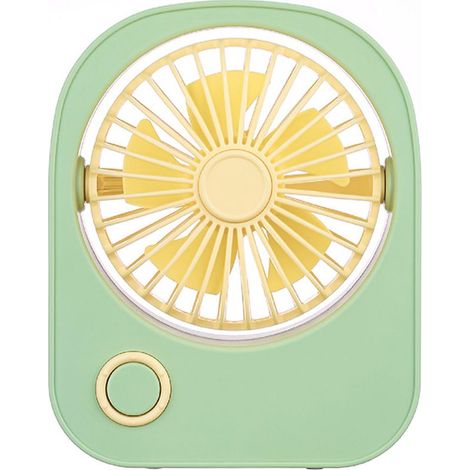Tischventilator – USB-wiederaufladbarer Lithium-Akku – 115° Drehwinkel – 2 Geschwindigkeitsstufen – Für Schüler und Büros – 1 Stück (1/5)