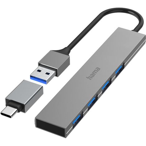 Hama hub usb a 32 4x ports 5 gbits usb c adapter (1/4)