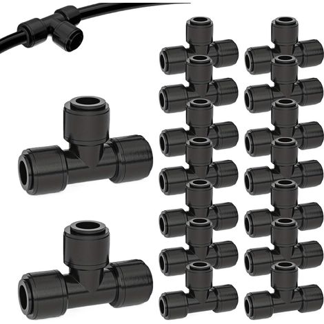 Raccords d'Irrigation,16 Pièces De Raccords Pour Système D'irrigation Goutte À Goutte  Raccord Rapide avec Joint Torique Pièces de Tuyau pour Plates-Bandes Serre et Culture (1/4)