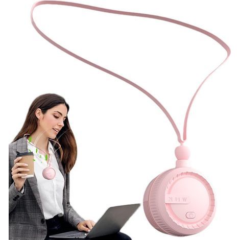 Mini ventilateur USB rechargeable – ventilateur portable à porter autour du cou – ventilateur pratique pour sport et loisirs – facile à transporter (1/5)