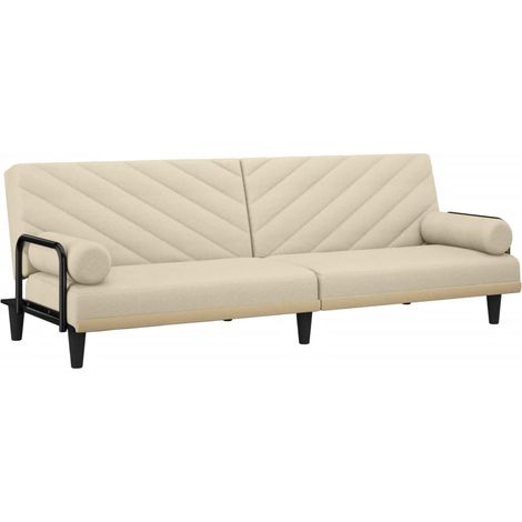Maison Exclusive - Schlafsofa mit Armlehnen Creme Stoff (1/5)