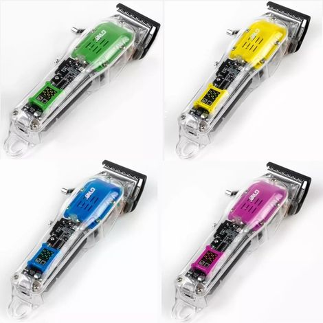 TRADE SHOP - Tagliacapelli Elettrico Ricaricabile Usb Professionale Display Led Design Trasparente Gw-9972 - (1/5)