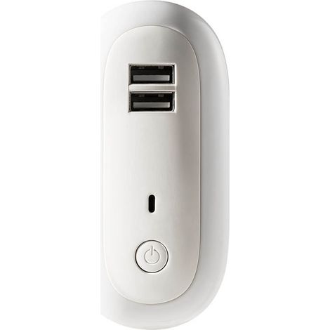 Les veilleuses se branchent sur la lampe de chevet LED murale avec 2 Ports de charge USB luminosité réglable pour chambre d'enfant
