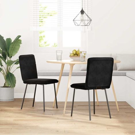 Maison Exclusive - Sedie da Pranzo 2 pz Nere in Velluto (1/5)