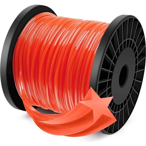 2.8mm x 100m Red Nylon Cutting Line 5 Cutting Edge Spool (1/5)