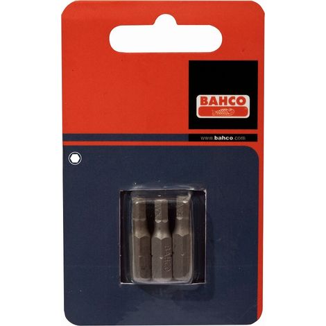 Bahco Embout de tournevis 1/4 standard pour vis 6 pans de 10 mm, 25 mm - 3 pcs/conditionnement blister - 59S/H10-3P"