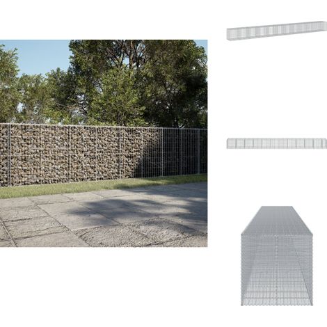 Panier gabion avec couvercle 1150x100x100 cm fer galvanisé - Panier Gabion - Paniers Gabion - Mur En Gabion - Gabion (1/5)