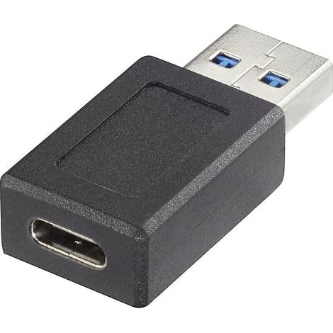 USB 3.0 Male A to Female USB-C Adapter – Model A801882, High Speed Compatible, Integrated Short Cable