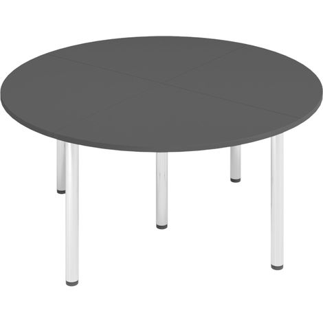 bümö Konferenztisch-Sets Serie-K Set K7  160x160 cm  Graphit (1/5)