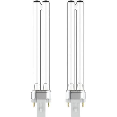 Lot de 2 lampes de désinfection ultraviolette UV de 11 W pour stérilisateur d'aquarium (culot G23) (1/5)