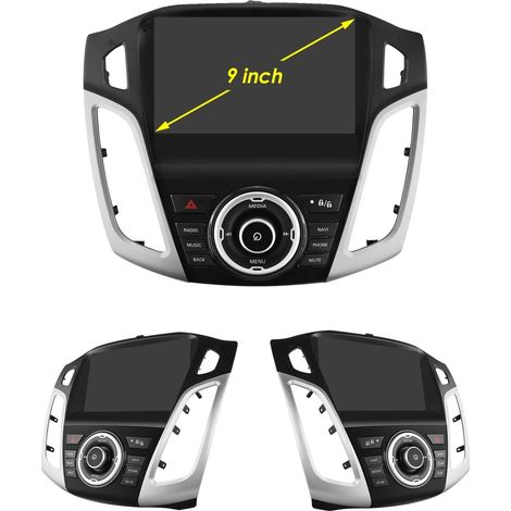 Cadre Autoradio pour Ford Focus MK3, Compatibilité Double Din, Câble d'Alimentation Inclus, Taille d'Écran de 9 Pouces, Certifié CE, Installation Efficace (1/2)