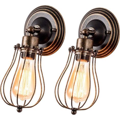 Applique murale industrielle, lampe à suspension vintage, 1 paquet (bronze à l'huile)