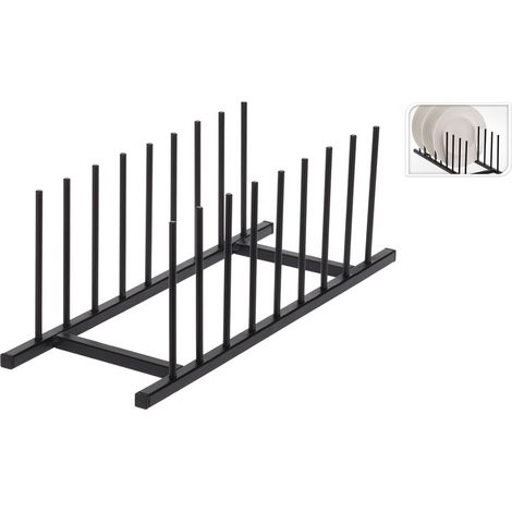 Escurridor para Fregadero Negro Metal (34,5 x 12,5 cm)
