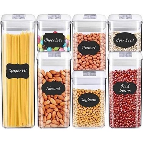 Boîte Alimentaire - - 7 Pièces - Hermétique - 4 Tailles - Plastique Résistant (1/4)