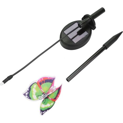 Lampada da giardino a LED multicolore a forma di farfalla – impermeabile – ad energia solare – verde
