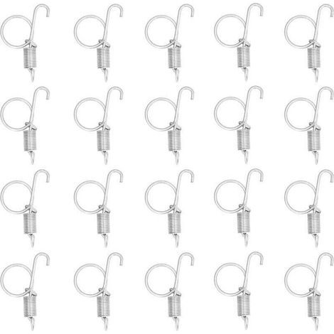 Lot de 20 crochets à ressort pour porte de cage en métal pour fixation de porte de cage pour lapin, équipement agricole 6 x 2,1 cm-Karteo (1/3)