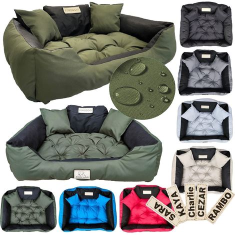 KINGDOG Laufstall Hundebett 100x75 cm personalisiert wasserfest grün