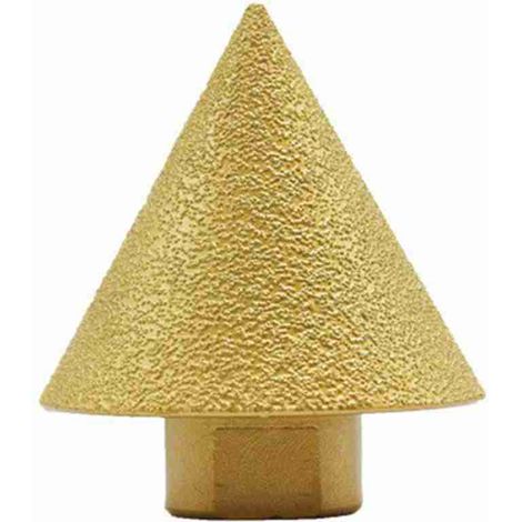Ortviai Embout à chanfreiner diamanté pour meuleuse d'angle – Ø38 mm, filetage M14, grain 46, pour marbre, granit et carrelage (1/5)