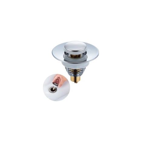 Ø 3438mm Bouchon lavabo INOX, bonde de lavabo AntiOdeur Universel Pop up avec 2 Silicone Joints, Flitre de Vidange avec Tamis Anticolmatage (1/5)