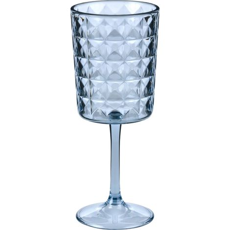KUBE verre à pied bleu 360 ml - 12 unités - Betik