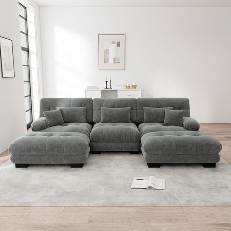 Canapé d'angle modulable - Cloud Couch - Modulable en U - Convertible (couchage quotidien) - Assise profonde