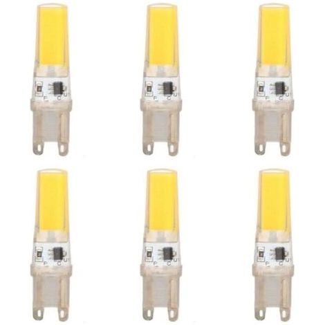 Ampoule LED G9, 9W Halogène Lampe,Cool White 6500k, 500LM G9 LED Sans Scintillement, Dimmable,pour Chambre Salon Cuisine,6PCS [Classe énergétique F] (1/4)