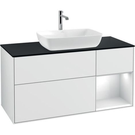 V&B Waschtischunterschrank FINION 1200x603x501mm Regal glos. wh glos. wh (1/4)