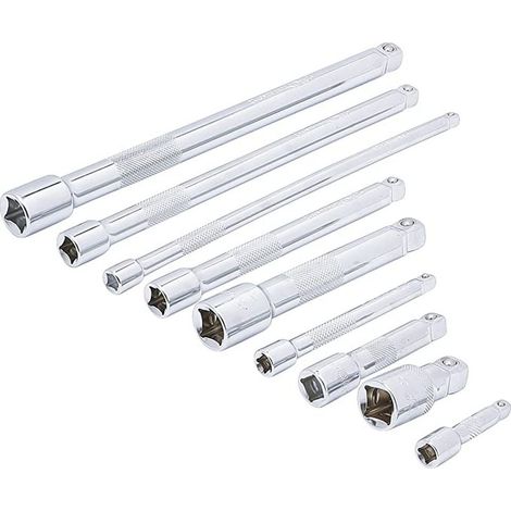 Jeu de 9 rallonges carre de 1/4, 3/8, et 1/2 (1/3)