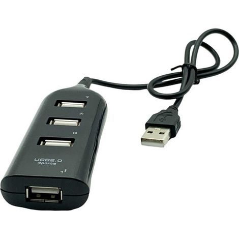 Hub USB 2.0 à 4 ports noir (1/2)