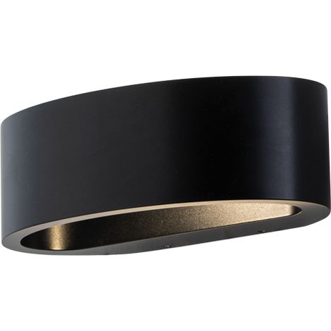 LUNARIS Applique LED Biemissione 17,5W 3000K IP54 CRI90, Struttura in Metallo Nero, Dimmerabile a Taglio di Fase - Rossini Group (1/4)