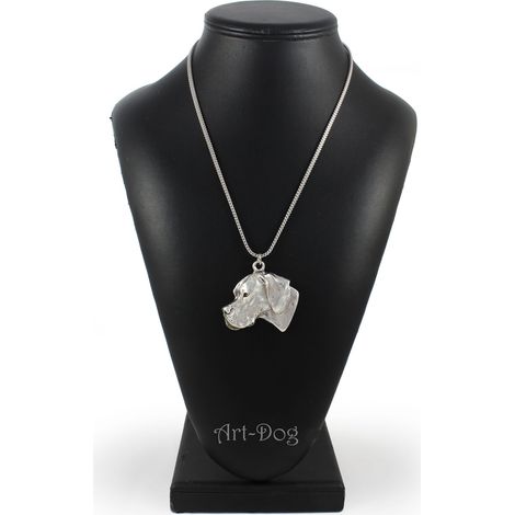 Pointer I - collar para perro, colgante de perro en una cadena de plata, joyería única de Art-Dog (1/5)