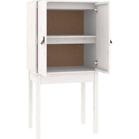 Credenza buffet cassettiera mobile contenitore organizer cucina soggiorno soggiorno alto 60 x 40 x 120 cm legno massello di pino bianco 020032474