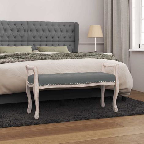 vidaXL Panca Grigio Scuro 110x45x60 cm in Tessuto (1/5)