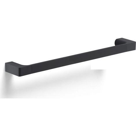 Porta Toallas De Pared De Barra Moderno Cm 45 En Latón Negro Mate  Palazzo