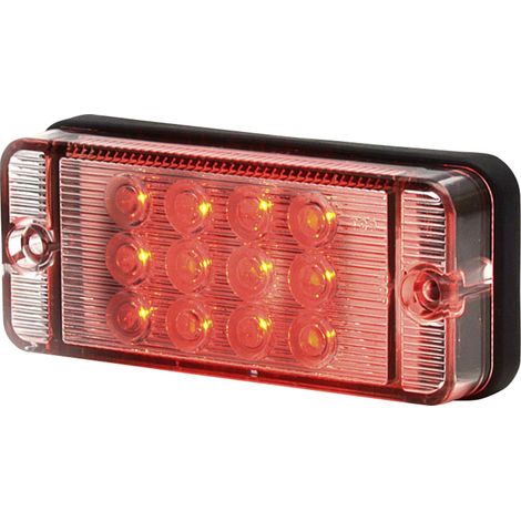 SecoRüt Nebelschlussleuchte Offene Kabelenden Nebelschlussleuchte hinten 12 V, 24 V Rot Klarglas