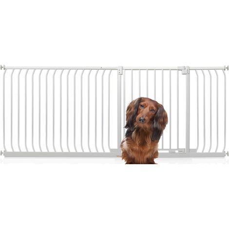 Bettacare Elite Pressure Dog Gate, 198cm - 207cm, Matt White, Pressure Fit Pet Gate for Dog and Puppy