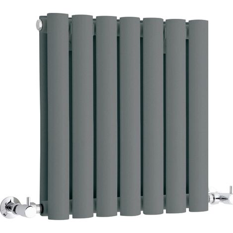 Hudson Reed – Radiateur design horizontal compact anthracite 40 x 41,5 cm – Puissance 433W – Acier durable – Garantie 20 ans (1/7)