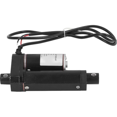 Vérin électrique linéaire compact 1000N course 50 mm moteur à engrenages métallique 12V DC noir (1/5)